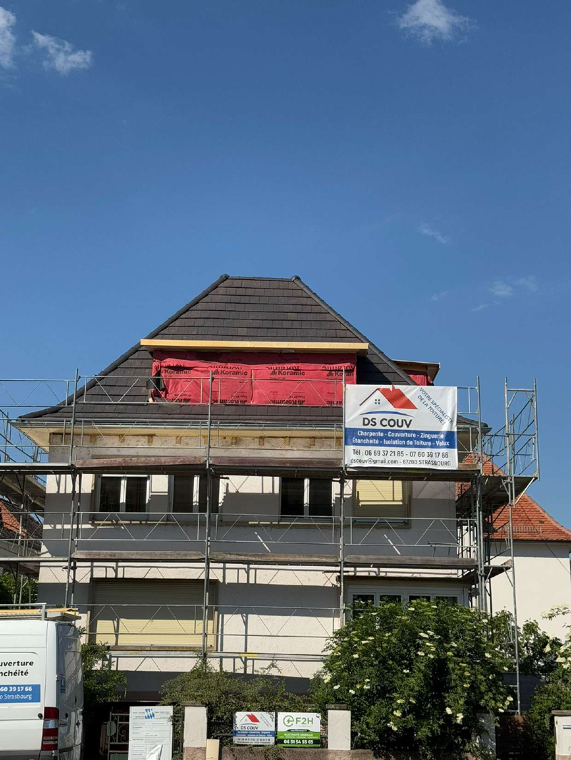 Couverture bac acier, Charpente Strasbourg Haguenau Sélestat Obernai